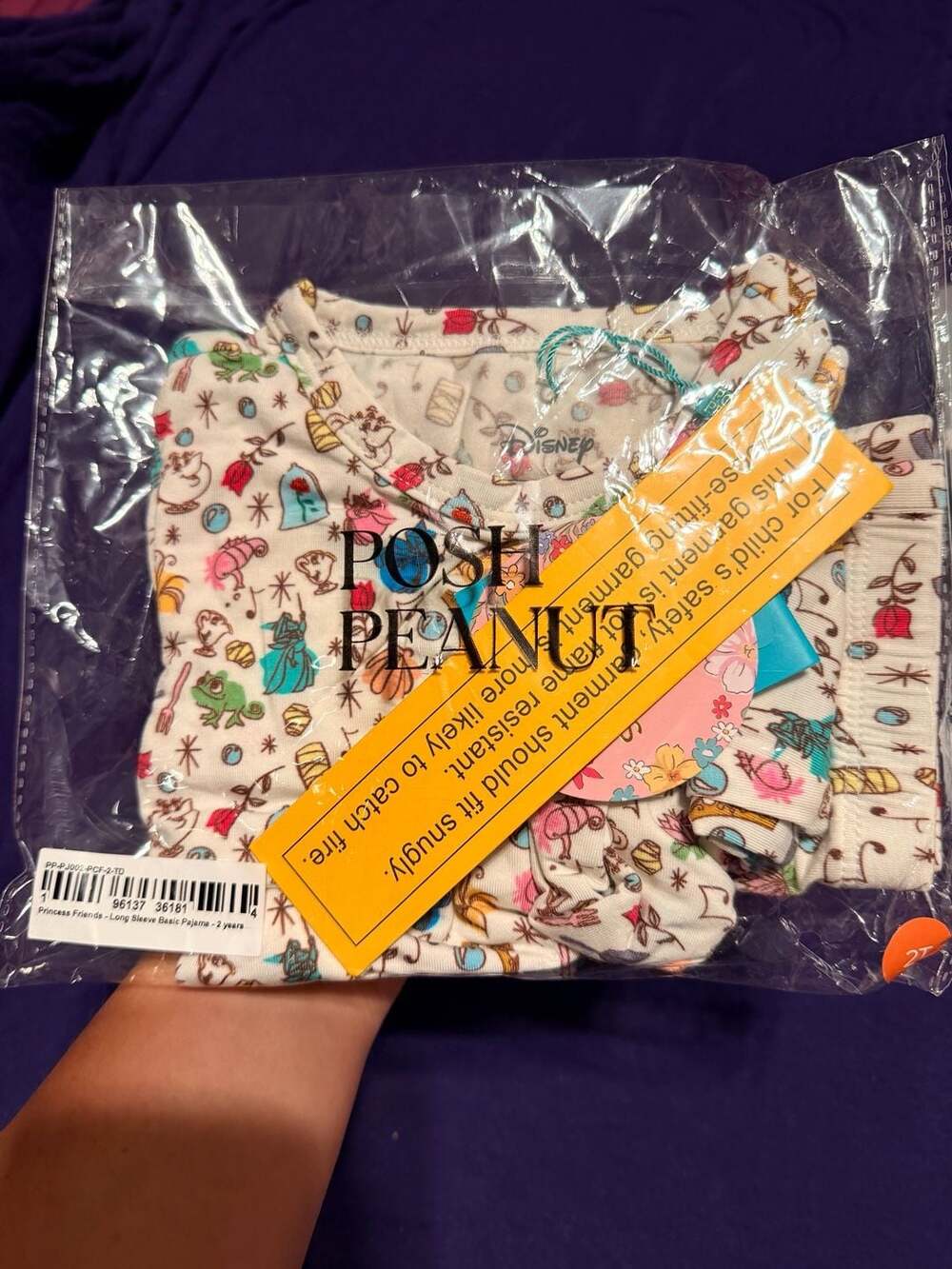Posh Peanut Disney Princess Friends Long Sleeve Basic Pajama Set 2 Years